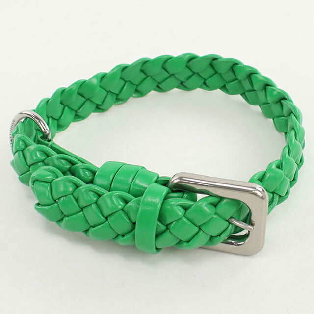中古 ボッテガヴェネタ ペット用品 ライフスタイル ブランド BOTTEGA VENETA イントレチャート ドッグ リード レザー グリーン 小物 USDBO103782011