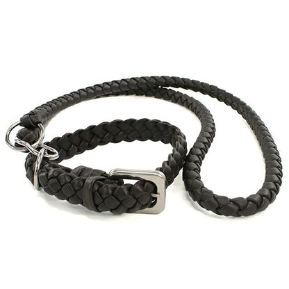 二手 Bottega Veneta 宠物用品生活品牌 BOTTEGA VENETA Intrecciato 狗绳皮革棕色配件 USDBO103783011