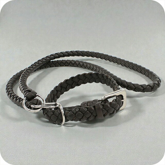 二手 Bottega Veneta 宠物用品生活品牌 BOTTEGA VENETA Intrecciato 狗绳皮革棕色配件 USDBO103783011
