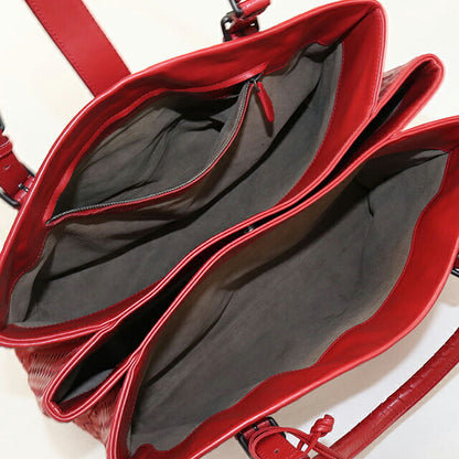 二手 Bottega Veneta 手提包 女士品牌 BOTTEGA VENETA 罗马 Intrecciato 皮革 红色 USDBO103836011