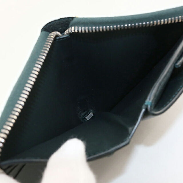中古 ボッテガヴェネタ ラウンドファスナー折財布 メンズ ブランド BOTTEGA VENETA カセット ジップアラウンドウォレット グリーン 財布 USDBO104131011