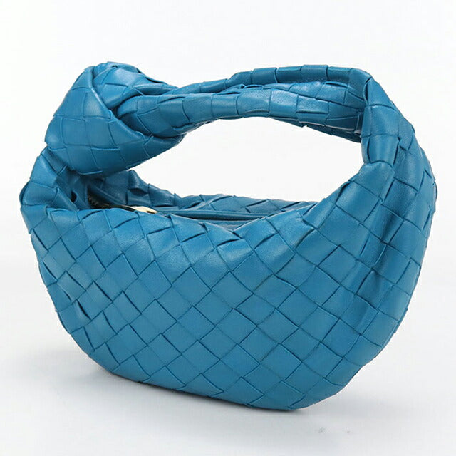 中古 ボッテガ・ヴェネタ ハンドバッグ レディース ブランド BOTTEGA VENETA イントレチャート ミニ ジョディ レザー ブルー USDBO104456011