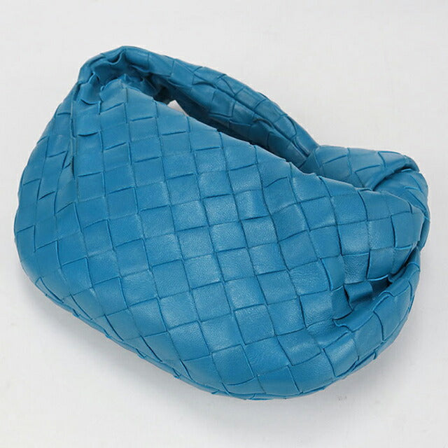 中古 ボッテガ・ヴェネタ ハンドバッグ レディース ブランド BOTTEGA VENETA イントレチャート ミニ ジョディ レザー ブルー USDBO104456011
