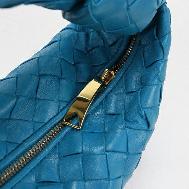 中古 ボッテガ・ヴェネタ ハンドバッグ レディース ブランド BOTTEGA VENETA イントレチャート ミニ ジョディ レザー ブルー USDBO104456011