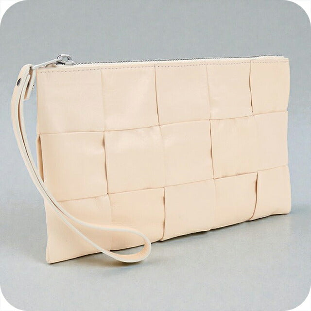 二手 Bottega Veneta 手拿包 女士品牌 BOTTEGA VENETA Maxi Intrecciato 皮革米色包 USDBO104526011