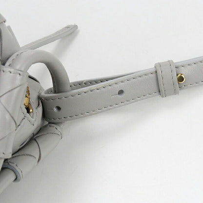 中古 ボッテガヴェネタ ショルダーバッグ レディース ブランド BOTTEGA VENETA イントレチャート レザー グレー バッグ USDBO105214011