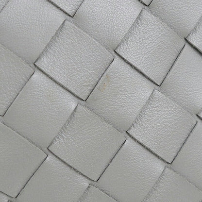 中古 ボッテガヴェネタ ショルダーバッグ レディース ブランド BOTTEGA VENETA イントレチャート レザー グレー バッグ USDBO105214011
