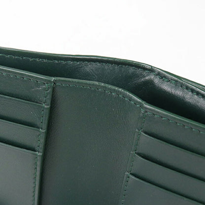 中古 ボッテガヴェネタ 二折財布 レディース ブランド BOTTEGA VENETA スモールカセット ファスナーウォレット グリーン 財布 USDBO105265011