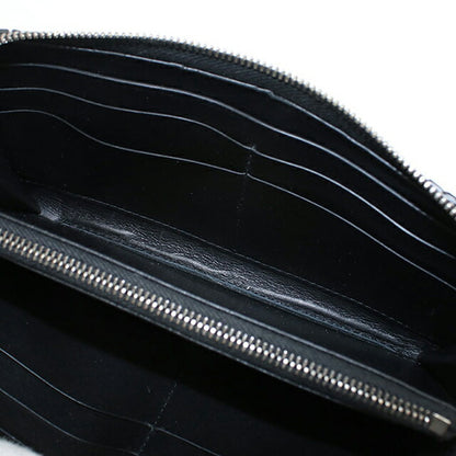 中古 ボッテガヴェネタ 長財布ラウンドファスナー メンズ ブランド BOTTEGA VENETA イントレチャート ジップアラウンドウォレット ブラック USDBO105422011