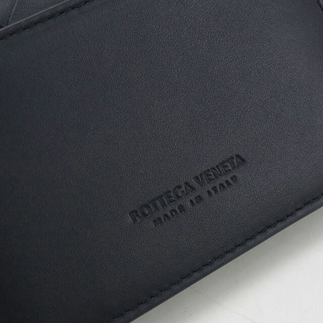 中古 ボッテガヴェネタ 名刺入れ メンズ ブランド BOTTEGA VENETA イントレチャート ビジネス カードケース ネイビー 小物 USDBO106777011