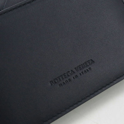 中古 ボッテガヴェネタ 名刺入れ メンズ ブランド BOTTEGA VENETA イントレチャート ビジネス カードケース ネイビー 小物 USDBO106777011