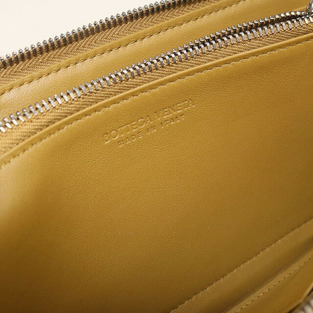 中古 ボッテガヴェネタ 長財布ラウンドファスナー メンズ ブランド BOTTEGA VENETA イントレチャート ジップアラウンドウォレット カーキ USDBO106779011