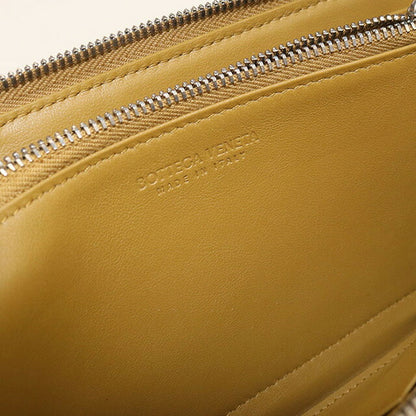 中古 ボッテガヴェネタ 長財布ラウンドファスナー メンズ ブランド BOTTEGA VENETA イントレチャート ジップアラウンドウォレット カーキ USDBO106779011
