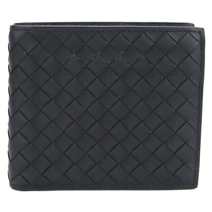 中古 ボッテガ・ヴェネタ 二つ折り財布 二折財布 メンズ ブランド BOTTEGA VENETA イントレチャート ブラック 財布 USDBO108202011