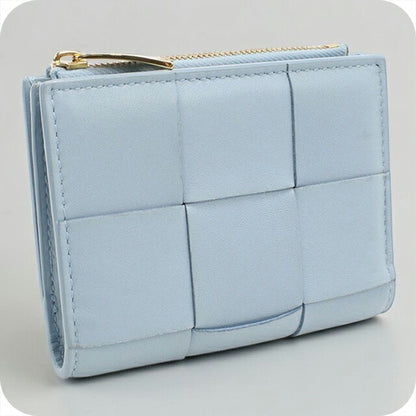 中古 ボッテガ・ヴェネタ 二つ折り財布 二折財布 レディース ブランド BOTTEGA VENETA カセット スモール ブルー USDBO109055011