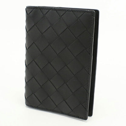 Used Bottega Veneta Card Case Unisex Brand BOTTEGA VENETA Intrecciato Passport Case Black USDBO109255011