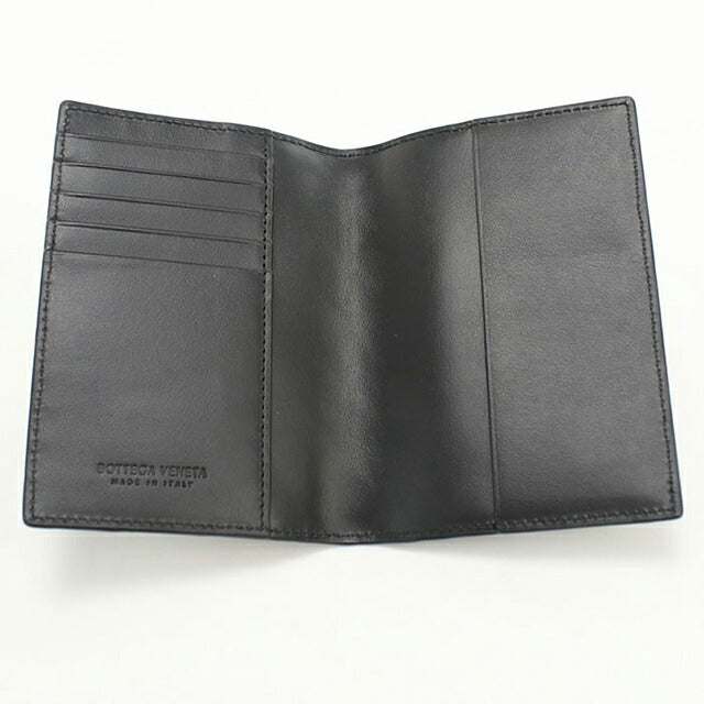 Used Bottega Veneta Card Case Unisex Brand BOTTEGA VENETA Intrecciato Passport Case Black USDBO109255011