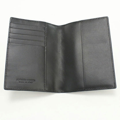 Used Bottega Veneta Card Case Unisex Brand BOTTEGA VENETA Intrecciato Passport Case Black USDBO109255011