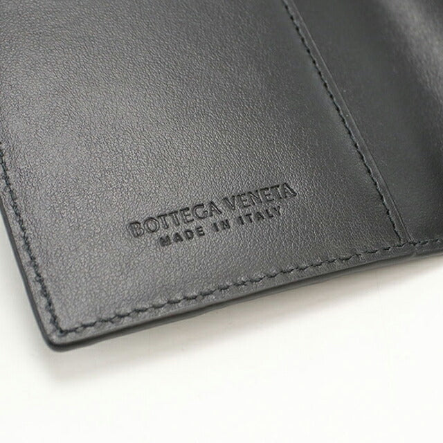Used Bottega Veneta Card Case Unisex Brand BOTTEGA VENETA Intrecciato Passport Case Black USDBO109255011