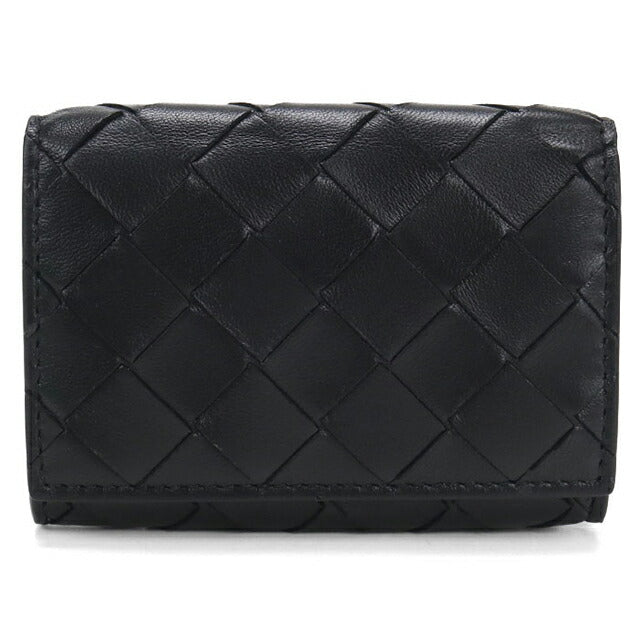 二手 Bottega Veneta 名片夹 女士品牌 BOTTEGA VENETA Intrecciato 名片夹 黑色 USDBO109910011