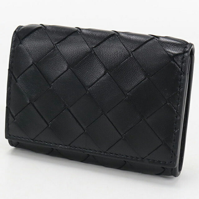 二手 Bottega Veneta 名片夹 女士品牌 BOTTEGA VENETA Intrecciato 名片夹 黑色 USDBO109910011