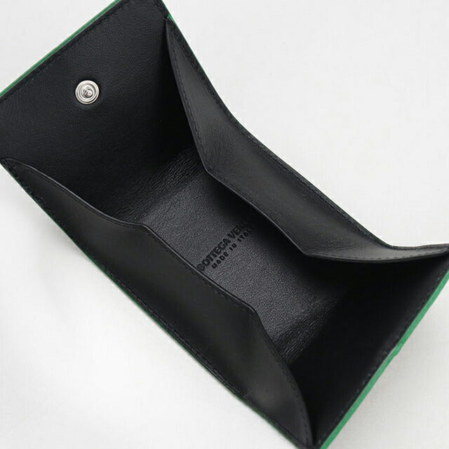 【極美品】近年モデル　シワ加工　IC カセット　パース　ボッテガヴェネタ 極上品ボッテガヴェネタ カセット マキシイントレ 折り財布 黒