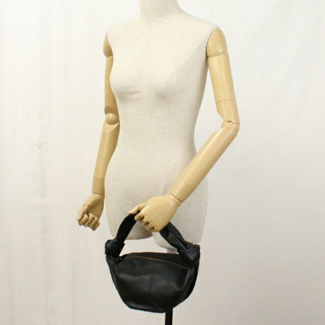 中古 ボッテガ・ヴェネタ ハンドバッグ レディース ブランド BOTTEGA VENETA ダブルノット ミニ レザー 629635 ブラック USDBO111526011