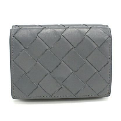 Used Bottega Veneta Trifold Wallet Trifold Wallet Unisex Brand BOTTEGA VENETA Intrecciato Leather Gray USDBO111719011