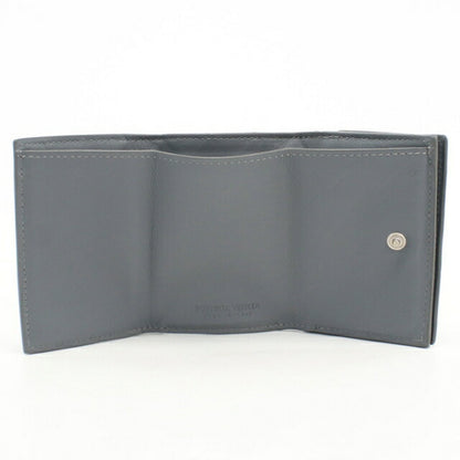 Used Bottega Veneta Trifold Wallet Trifold Wallet Unisex Brand BOTTEGA VENETA Intrecciato Leather Gray USDBO111719011