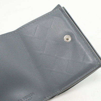 Used Bottega Veneta Trifold Wallet Trifold Wallet Unisex Brand BOTTEGA VENETA Intrecciato Leather Gray USDBO111719011