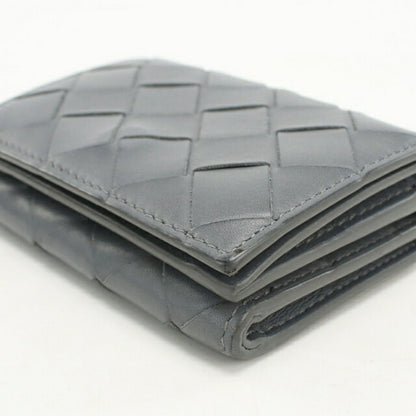 Used Bottega Veneta Trifold Wallet Trifold Wallet Unisex Brand BOTTEGA VENETA Intrecciato Leather Gray USDBO111719011