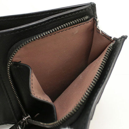 中古 ボッテガ・ヴェネタ 二つ折り財布 二折財布 メンズ ブランド BOTTEGA VENETA イントレチャート レザー ブラック USDBO113161011