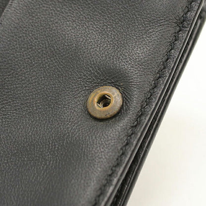 中古 ボッテガ・ヴェネタ 二つ折り財布 二折財布 メンズ ブランド BOTTEGA VENETA イントレチャート レザー ブラック USDBO113161011