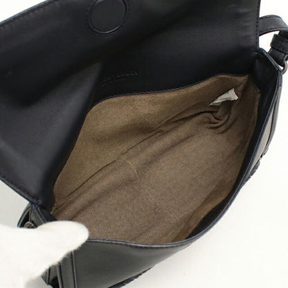 中古 ボッテガ・ヴェネタ ショルダーバッグ ユニセックス ブランド BOTTEGA VENETA イントレチャート チェーン レザー ブラック USDBO113558011