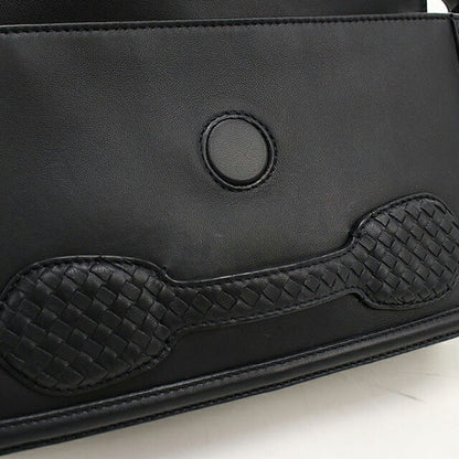 中古 ボッテガ・ヴェネタ ショルダーバッグ ユニセックス ブランド BOTTEGA VENETA イントレチャート チェーン レザー ブラック USDBO113558011