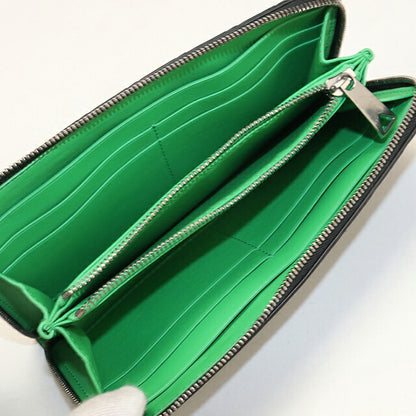 中古 ボッテガ・ヴェネタ 長財布ラウンドファスナー メンズ ブランド BOTTEGA VENETA イントレチャート 814838 ブラック USDBO113975011