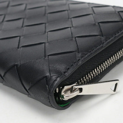 中古 ボッテガ・ヴェネタ 長財布ラウンドファスナー メンズ ブランド BOTTEGA VENETA イントレチャート 814838 ブラック USDBO113975011