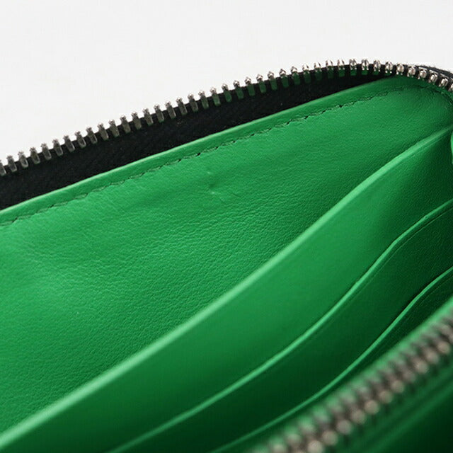 中古 ボッテガ・ヴェネタ 長財布ラウンドファスナー メンズ ブランド BOTTEGA VENETA イントレチャート 814838 ブラック USDBO113975011
