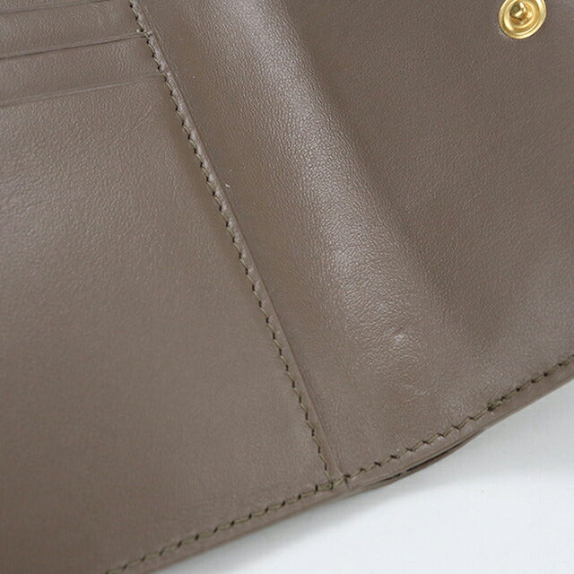 中古 ボッテガ・ヴェネタ 三つ折り財布 三折財布 レディース ブランド BOTTEGA VENETA カセット ファスナーウォレット 814686 ブラウン USDBO113993011