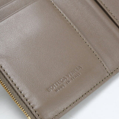 中古 ボッテガ・ヴェネタ 三つ折り財布 三折財布 レディース ブランド BOTTEGA VENETA カセット ファスナーウォレット 814686 ブラウン USDBO113993011