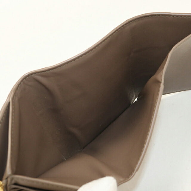 中古 ボッテガ・ヴェネタ 三つ折り財布 三折財布 レディース ブランド BOTTEGA VENETA カセット ファスナーウォレット 814686 ブラウン USDBO113993011