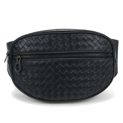 中古 ボッテガ・ヴェネタ ボディバッグ メンズ ブランド BOTTEGA VENETA イントレチャート ベルトバッグ ブラック USDBO114160011