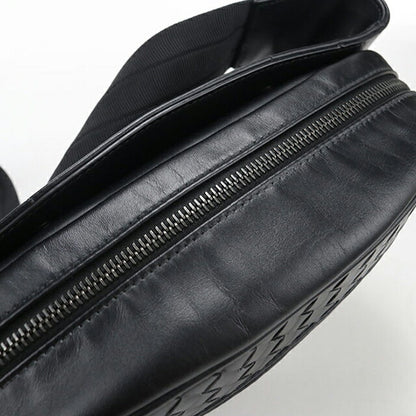 中古 ボッテガ・ヴェネタ ボディバッグ メンズ ブランド BOTTEGA VENETA イントレチャート ベルトバッグ ブラック USDBO114160011