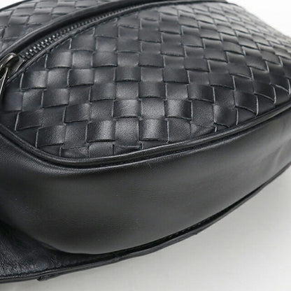中古 ボッテガ・ヴェネタ ボディバッグ メンズ ブランド BOTTEGA VENETA イントレチャート ベルトバッグ ブラック USDBO114160011