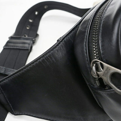 中古 ボッテガ・ヴェネタ ボディバッグ メンズ ブランド BOTTEGA VENETA イントレチャート ベルトバッグ ブラック USDBO114160011