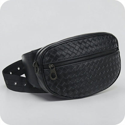 中古 ボッテガ・ヴェネタ ボディバッグ メンズ ブランド BOTTEGA VENETA イントレチャート ベルトバッグ ブラック USDBO114160011