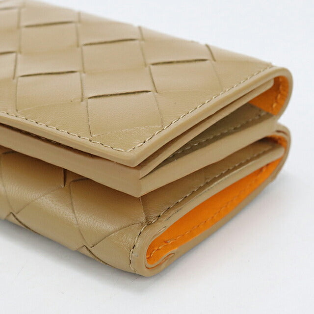 中古 ボッテガ・ヴェネタ 三つ折り財布 三折財布 レディース ブランド BOTTEGA VENETA イントレチャート タイニー ウォレット 751145 USDBO114351011