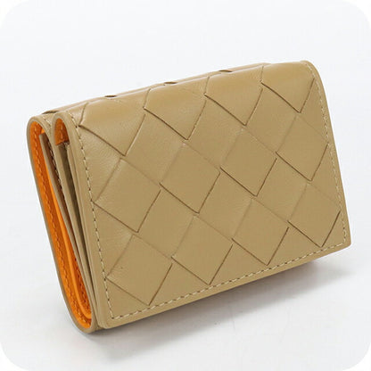 中古 ボッテガ・ヴェネタ 三つ折り財布 三折財布 レディース ブランド BOTTEGA VENETA イントレチャート タイニー ウォレット 751145 USDBO114351011