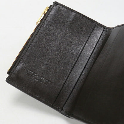 中古 ボッテガ・ヴェネタ 三つ折り財布 三折財布 レディース ブランド BOTTEGA VENETA カセット ファスナーウォレット ブラウン USDBO114456011