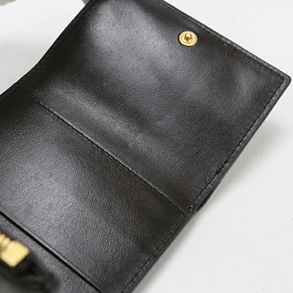 中古 ボッテガ・ヴェネタ 三つ折り財布 三折財布 レディース ブランド BOTTEGA VENETA カセット ファスナーウォレット ブラウン USDBO114456011